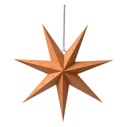 Clayre & Eef Hanging star 45x15x45 cm Yellow Paper