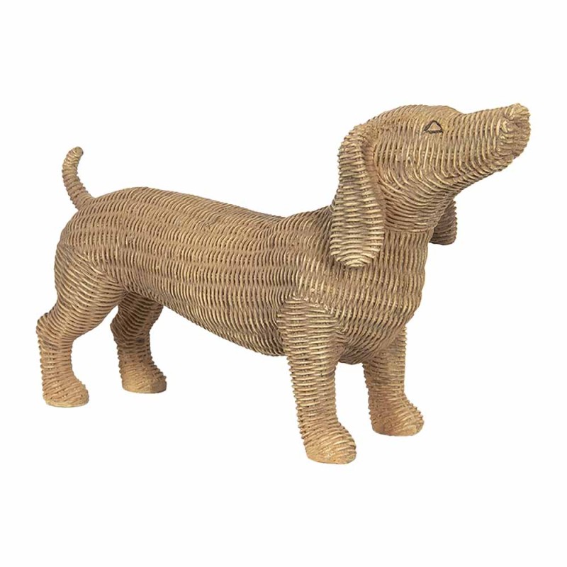 Clayre & Eef Decorative Dog Figurine 39x14x24 cm Brown Plastic