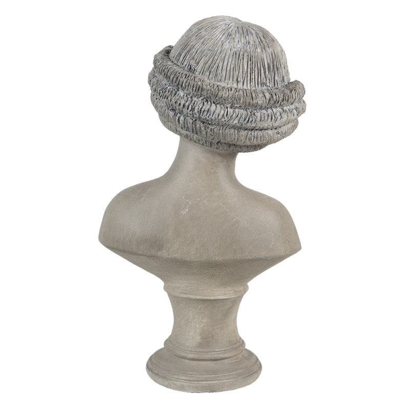 Clayre & Eef Statuetta Busto 14x10x25 cm Beige Bianco Poliresina