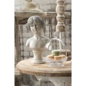 Clayre & Eef Statuetta Busto 14x10x25 cm Beige Bianco Poliresina