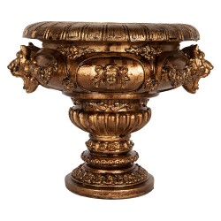 Clayre & Eef Fioriera 26x22x21 cm Color oro Plastica