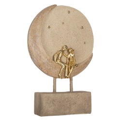 Clayre & Eef Decoratie Beeld 18x5x26 cm Beige Kunststof