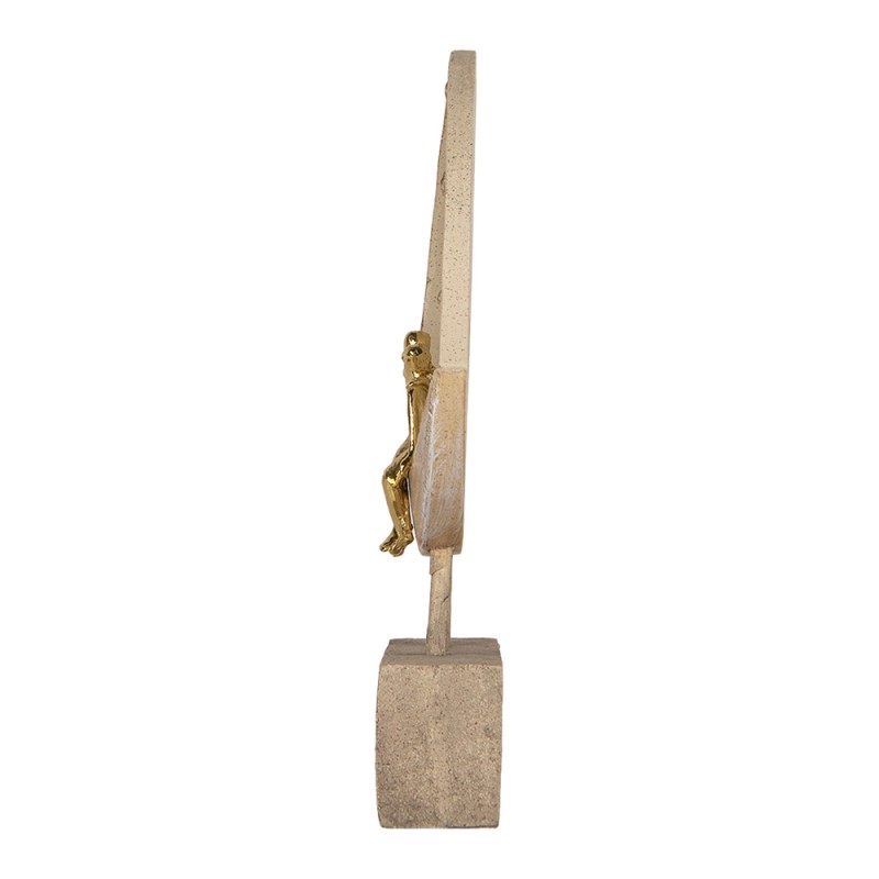 Clayre & Eef Statuetta decorativa 18x5x26 cm Beige Plastica
