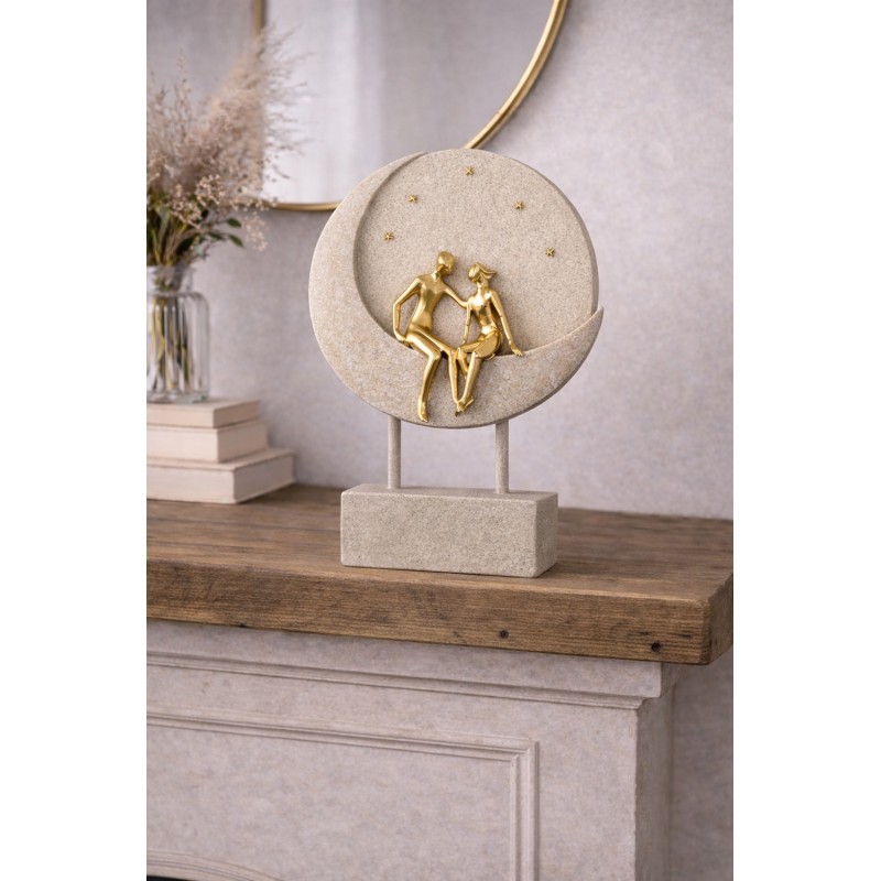 Clayre & Eef Statuetta decorativa 18x5x26 cm Beige Plastica