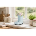 Clayre & Eef Dekorationsfigur Stiefel 20x18x26 cm Blau Kunststoff