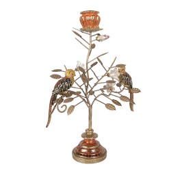 Clayre & Eef Candelabro 26x16x36 cm Color oro Plastica
