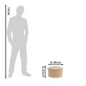 Clayre & Eef Poef Ø 40x23 cm Bruin Stro