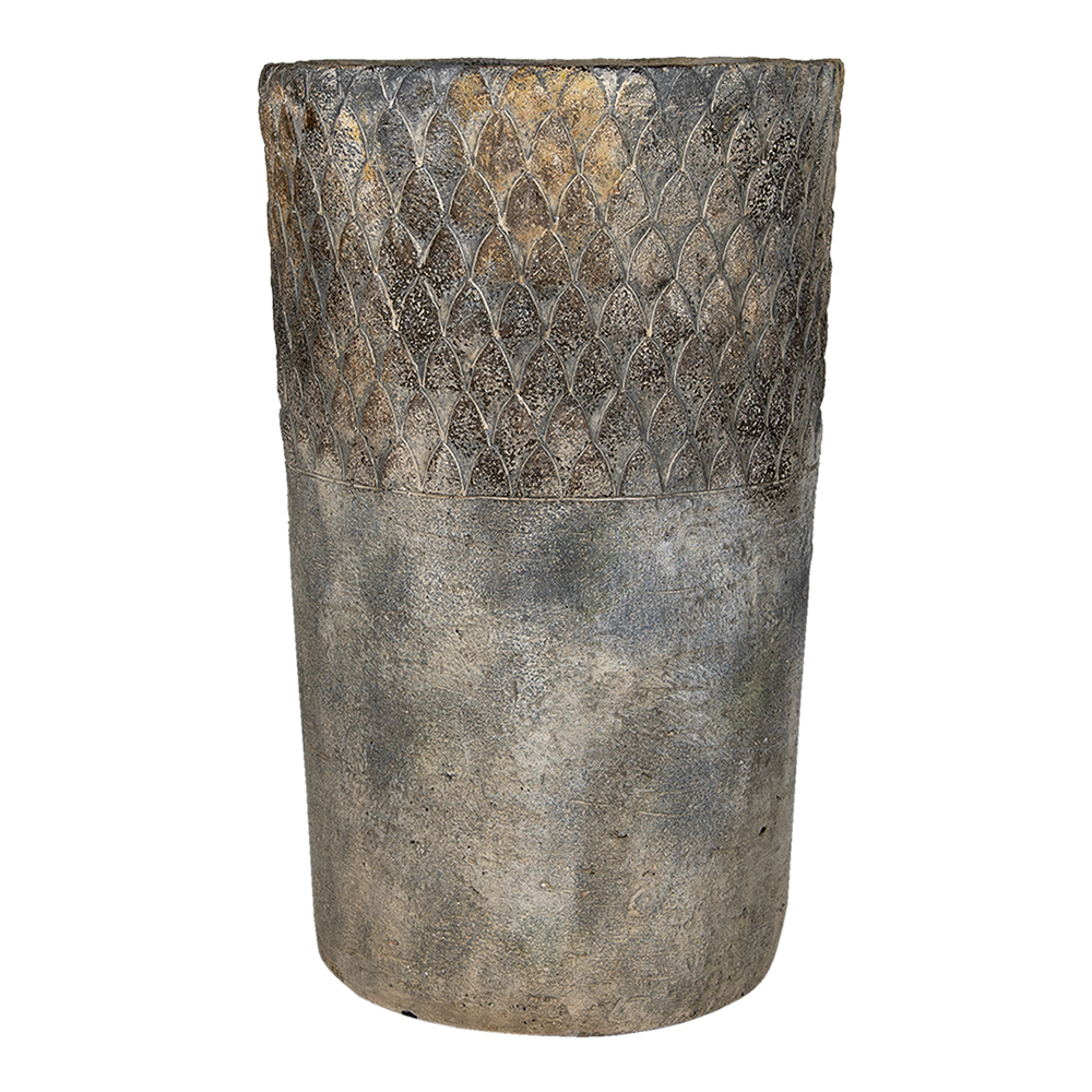 Clayre & Eef Bloempot Ø 24x39 cm Grijs Steen afbeelding