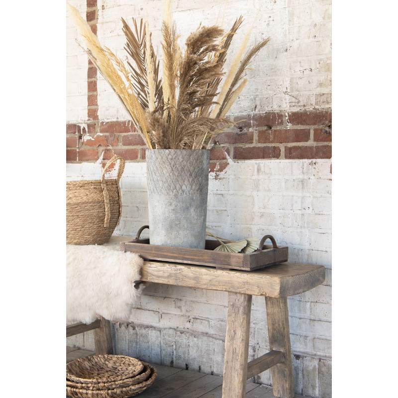 Clayre & Eef Planter Ø 24x39 cm Grey Stone