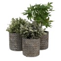 Clayre & Eef Innenblumentopf Ø 15x14 cm Grau Stein