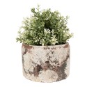 Clayre & Eef Blumentopf Ø 18x11 cm Beige Grün Terrakotta