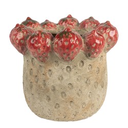 Clayre & Eef Pot de fleurs Ø 19x16 cm Beige Terre cuite