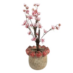 Clayre & Eef Pot de fleurs Ø 19x16 cm Beige Terre cuite