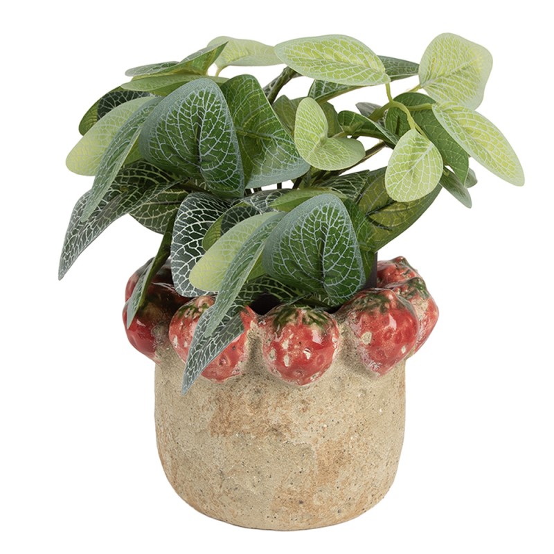 Clayre & Eef Fioriera Ø 15x12 cm Beige Terracotta