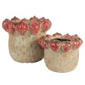 Clayre & Eef Fioriera Ø 15x12 cm Beige Terracotta
