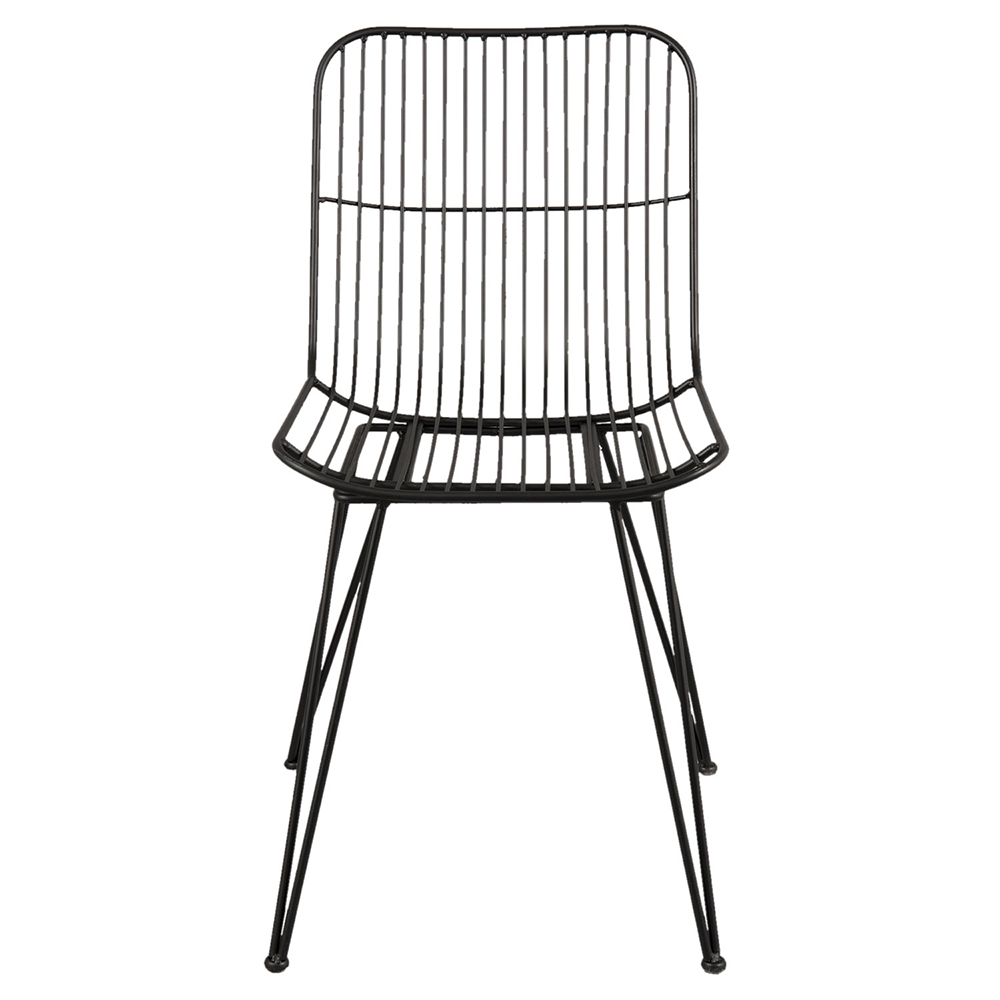 Clayre&Eef Eetkamerstoel 42x55x83 cm Zwart IJzer afbeelding