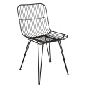 Clayre & Eef Dining Chair 42x55x83 cm Black Iron