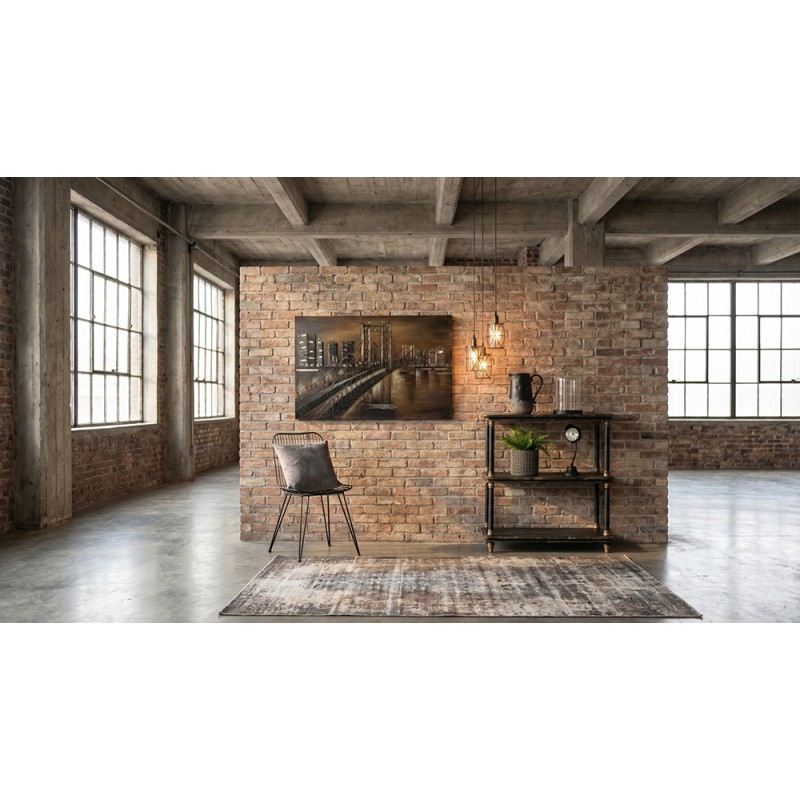Clayre & Eef Dining Chair 42x55x83 cm Black Iron