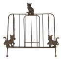 Clayre & Eef Kochbuchständer 38x25x38 cm Braun Eisen Katzen