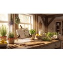 Clayre & Eef Porta libro di cucina 38x25x38 cm Marrone Ferro Gatti