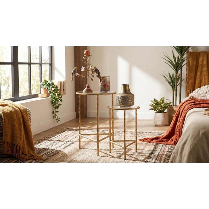 Clayre & Eef Vaas Ø 19x22 cm Koperkleurig Metaal