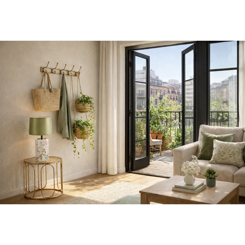 Clayre & Eef Beistelltisch Ø 41x37 cm Goldfarbig Metall