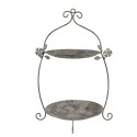 Clayre & Eef Etagere 2 layer 34x32x50 cm Green Brown Metal