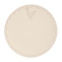 Clayre & Eef Dinerbord Ø 26 cm Beige Keramiek Kip