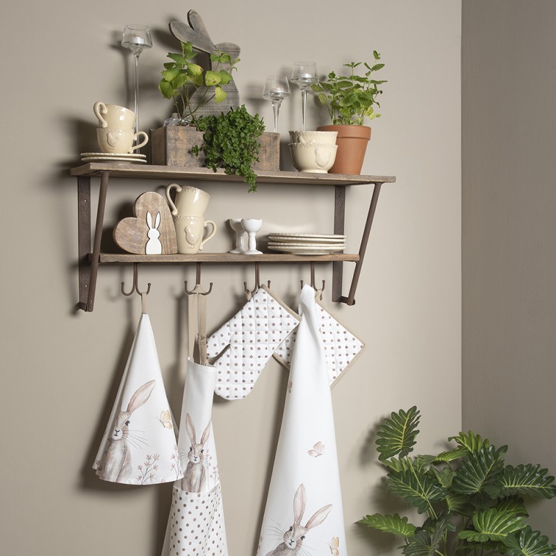 Clayre & Eef Suppenschale Ø 13 cm Beige Keramik Huhn