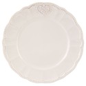 Clayre & Eef Assiette de petit d‚jeuner Ø 21 cm Beige Céramique