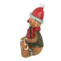Clayre & Eef Kerstdecoratie Beeld Gingerbread man 7x5x9 cm Bruin Kunststof