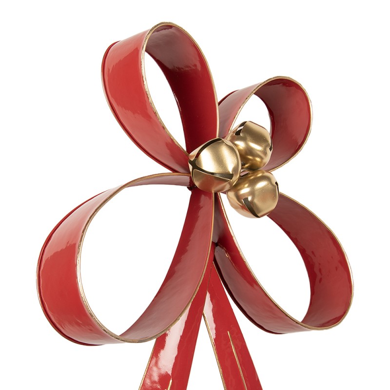 Clayre & Eef Decoratie Strik 37x9x55 cm Rood Metaal