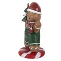 Clayre & Eef Décoration de Noël Image Bonhomme en pain d‘épice 12x11x21 cm Marron Plastique