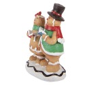 Clayre & Eef Weihnachtsdekorationsfigur Pfefferkuchenmann 10x6x13 cm Braun Kunststoff