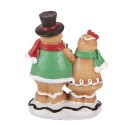 Clayre & Eef Weihnachtsdekorationsfigur Pfefferkuchenmann 10x6x13 cm Braun Kunststoff
