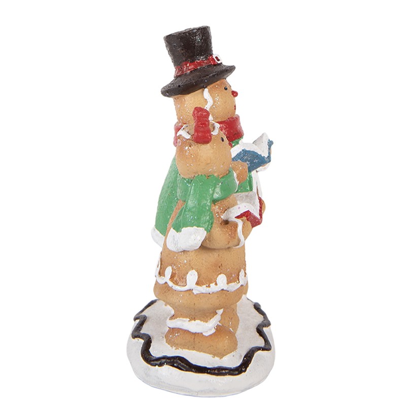 Clayre & Eef Weihnachtsdekorationsfigur Pfefferkuchenmann 10x6x13 cm Braun Kunststoff