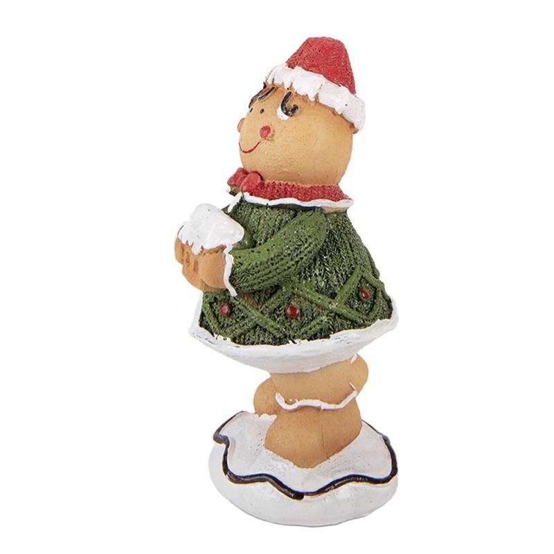 Clayre & Eef Kerstdecoratie Beeld 9x8x16 cm Bruin Polyresin