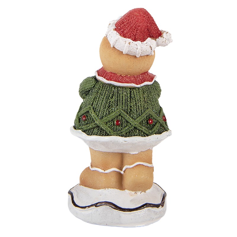 Clayre & Eef Kerstdecoratie Beeld 9x8x16 cm Bruin Polyresin