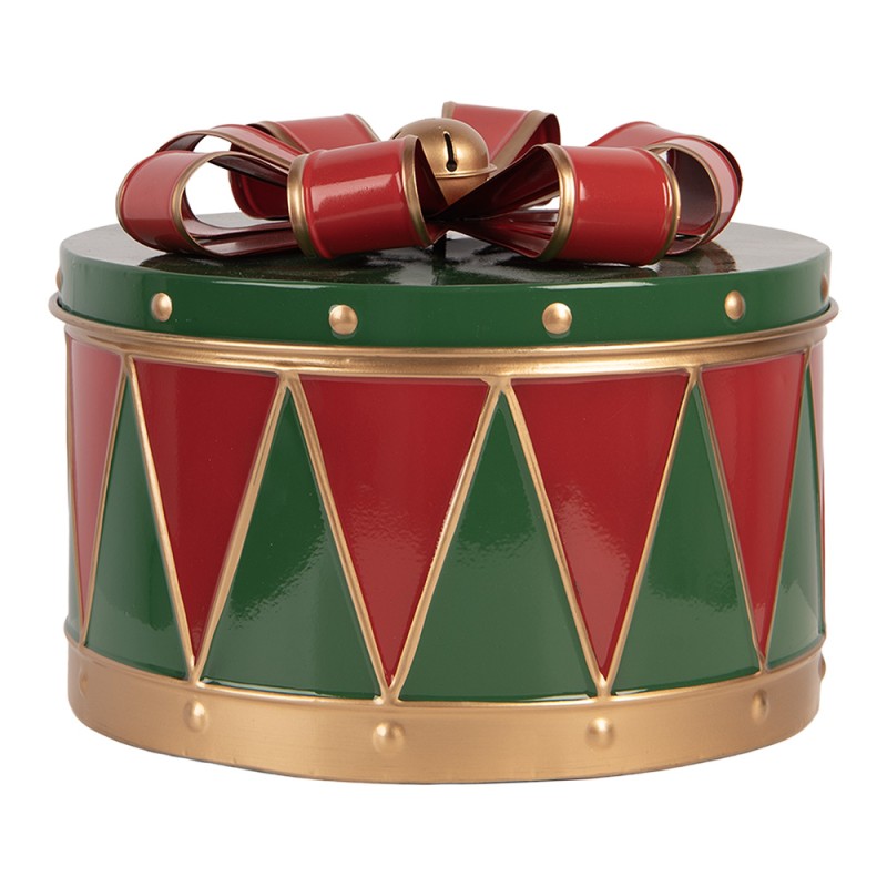 Clayre & Eef Kerstdecoratie Cadeau Ø 31x24 / Ø 26x20 / Ø 20x15 cm Groen Metaal