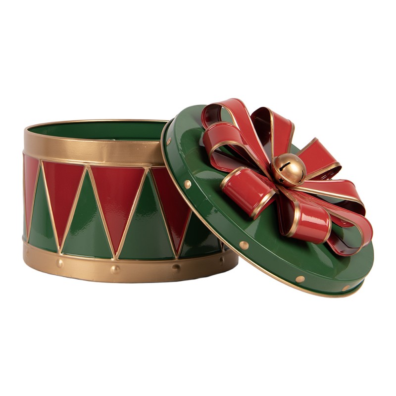 Clayre & Eef Kerstdecoratie Cadeau Ø 31x24 / Ø 26x20 / Ø 20x15 cm Groen Metaal