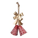 Clayre & Eef Kersthanger Bel 26x10x29 cm Rood Metaal