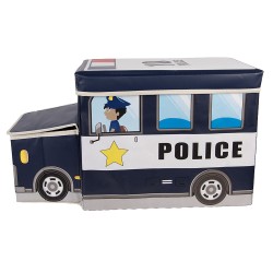 Clayre & Eef Storage Box Car 55x32x28 cm Black Plastic