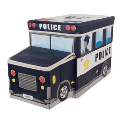 Clayre & Eef Storage Box Car 55x32x28 cm Black Plastic