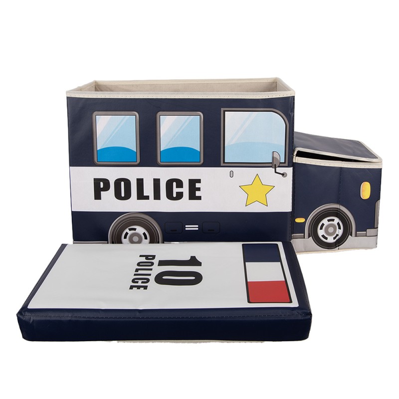 Clayre & Eef Storage Box Car 55x32x28 cm Black Plastic