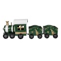 Clayre & Eef Weihnachtsdekorationsfigur Zug 60x14x20 cm Grün Metall
