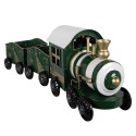 Clayre & Eef Weihnachtsdekorationsfigur Zug 60x14x20 cm Grün Metall