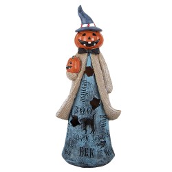 Clayre & Eef Décoration d'Halloween 10x8x23 cm Bleu Plastique