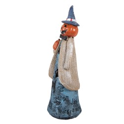 Clayre & Eef Halloween decoratie 10x8x23 cm Blauw Kunststof