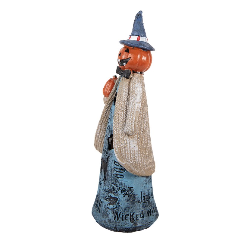 Clayre & Eef Décoration d'Halloween 10x8x23 cm Bleu Plastique