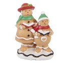 Clayre & Eef Christmas Decoration Figurine Gingerbread man 10x6x13 cm Brown Plastic